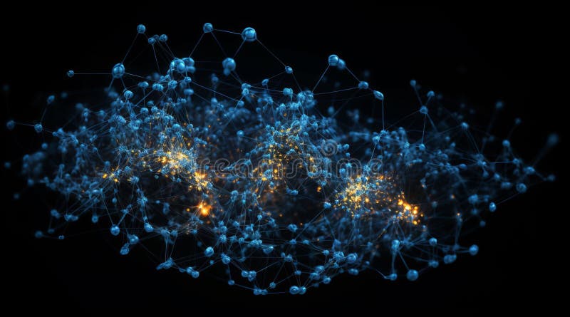 The concept of network connectivity. Virtual reality illustration, Abstract background with moving lines and 3d royalty free illustration