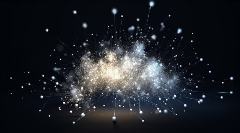 The concept of network connectivity. Virtual reality illustration, Abstract background with moving lines and 3d vector illustration