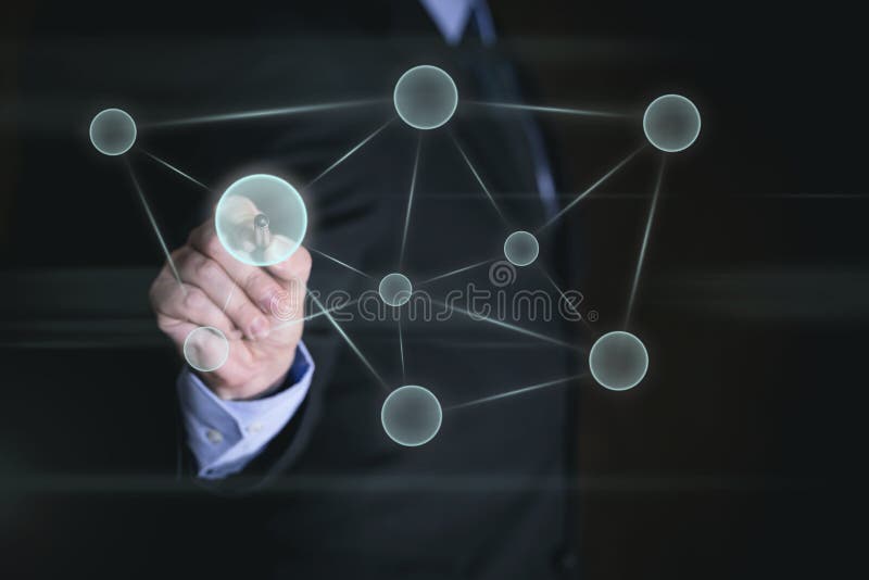 Concept network and global networking royalty free stock photos