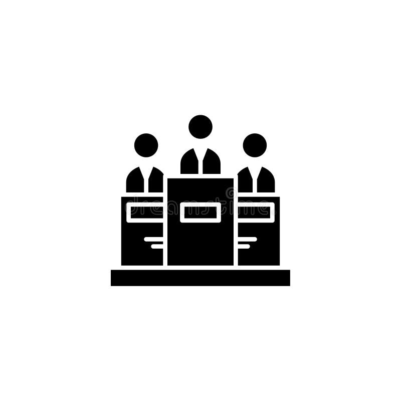 Concept noir d'essai d'icône Symbole plat d'essai de vecteur, signe, illustration illustration libre de droits Concept noir d'essai d'icône Symbole plat d'essai de vecteur, signe, illustration illustration libre de droits