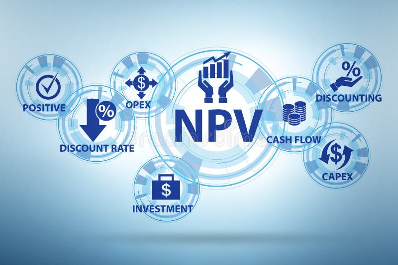 Concept of NPV - Net Present Value royalty free illustration