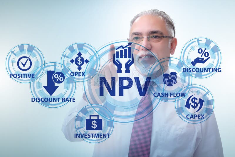 Concept of NPV - Net Present Value royalty free stock photos