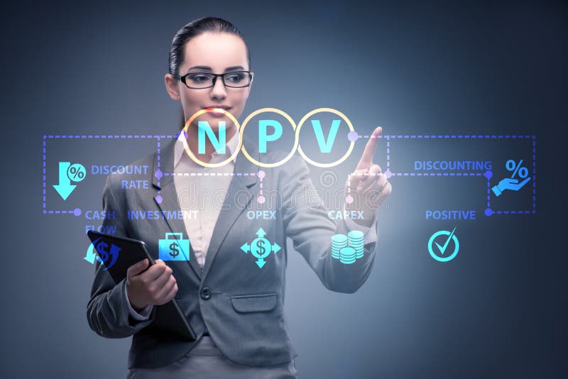 Concept of NPV - Net Present Value royalty free stock image
