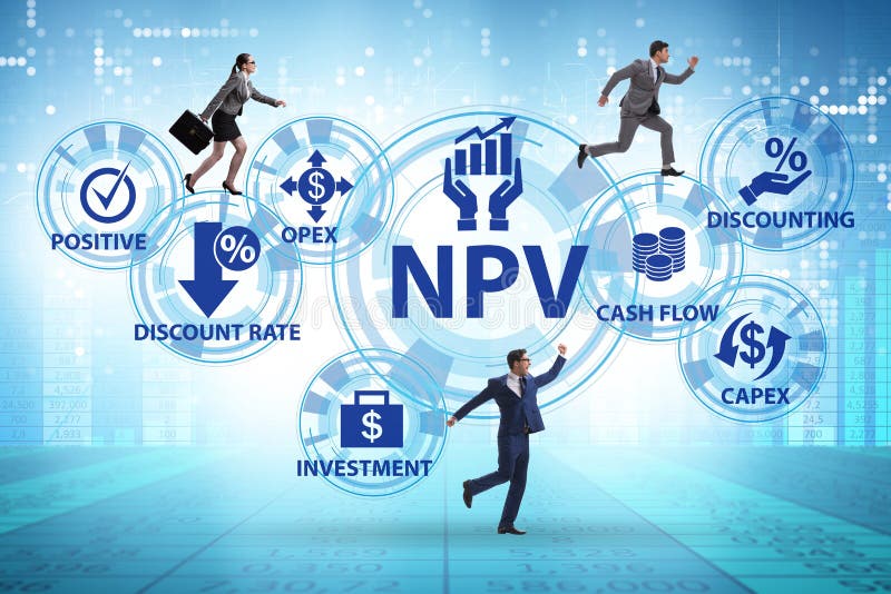 Concept of NPV - Net Present Value stock images