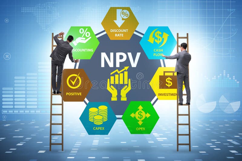 Concept of NPV - Net Present Value royalty free stock images