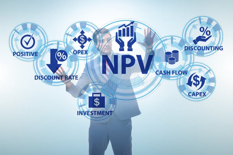Concept of NPV - Net Present Value stock images