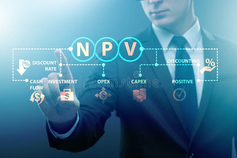 Concept of NPV - Net Present Value royalty free stock photo
