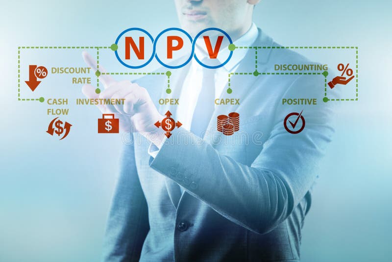 Concept of NPV - Net Present Value stock images