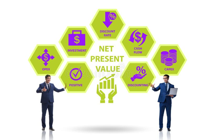 Concept of NPV - Net Present Value stock images