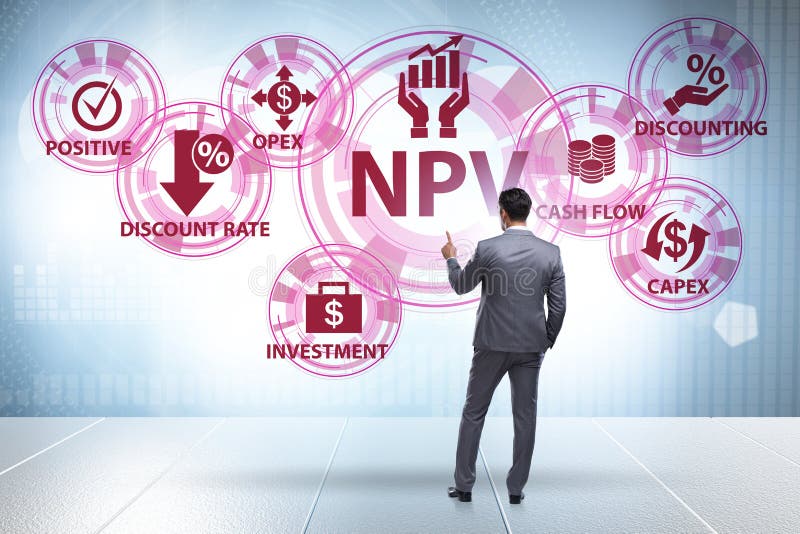 Concept of NPV - Net Present Value royalty free stock photos