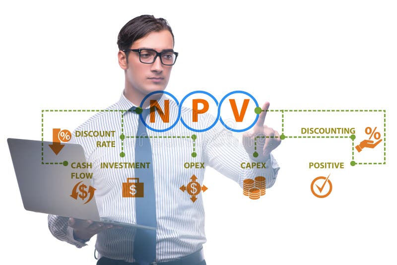 Concept of NPV - Net Present Value stock images