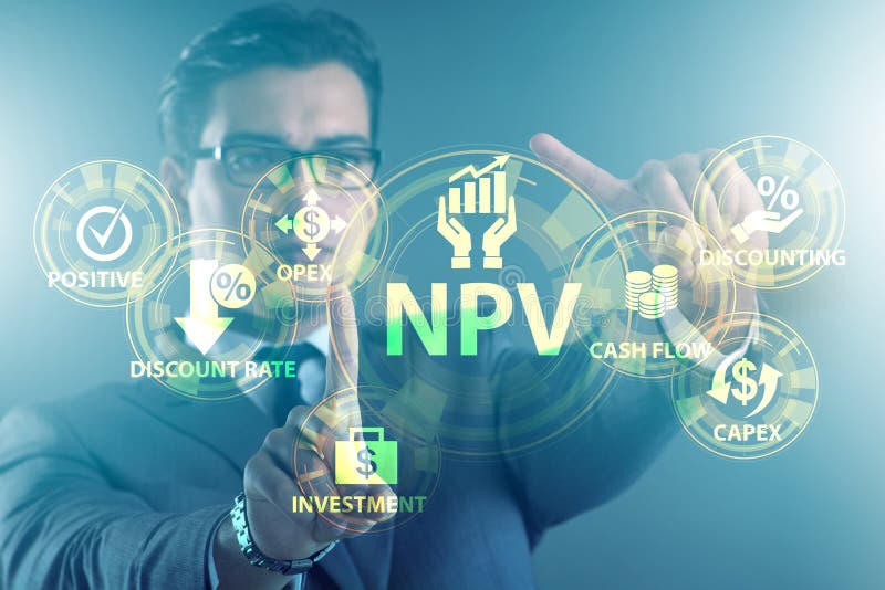 Concept of NPV - Net Present Value stock images