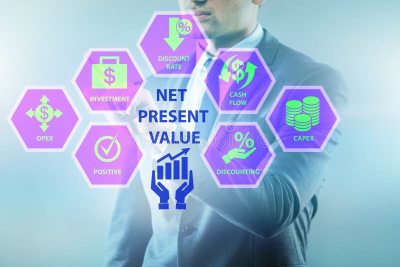 Concept of NPV - Net Present Value vector illustration