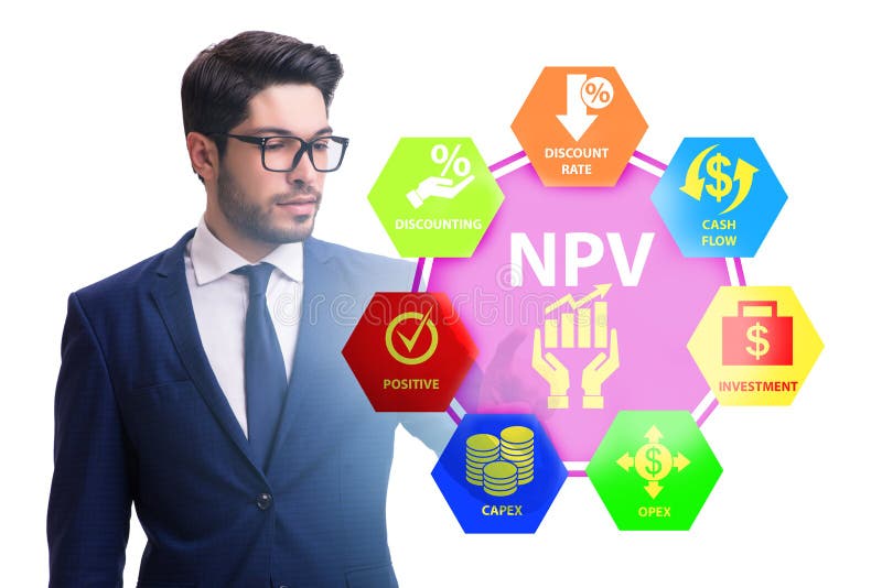 Concept of NPV - Net Present Value stock images