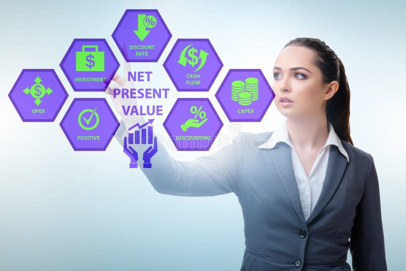 Concept of NPV - Net Present Value royalty free stock images