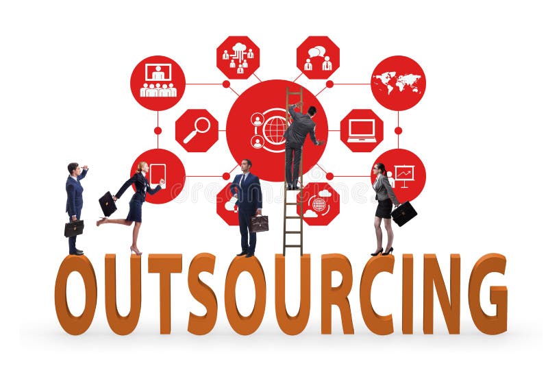 Concept of outsourcing in modern business stock photography Concept of outsourcing in modern business stock photography