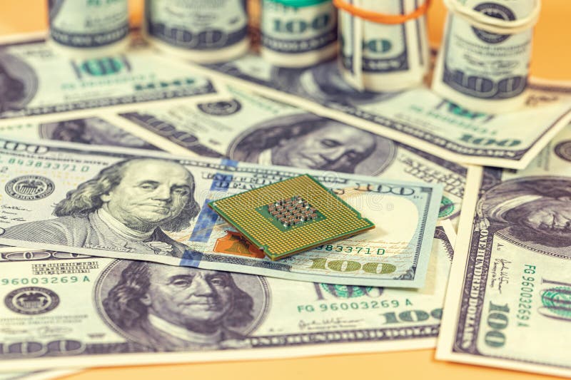 Concept Paper Money Turns into Electronic Money Stock Photo Image of