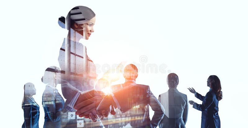 Partnership concept. Image of handshake royalty free stock images