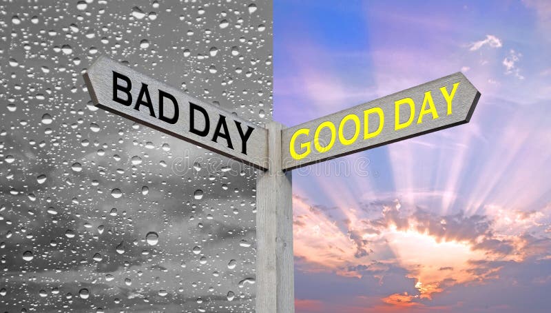 Good day bad concept gloom despair depression depressed happy joy bright sign disposition mental state health mind body soul stock image Good day bad concept gloom despair depression depressed happy joy bright sign disposition mental state health mind body soul stock image