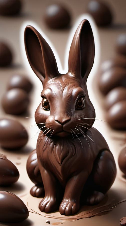 Photo of Easter Chocolate Bunny Cut Out. Generative AI Stock ...