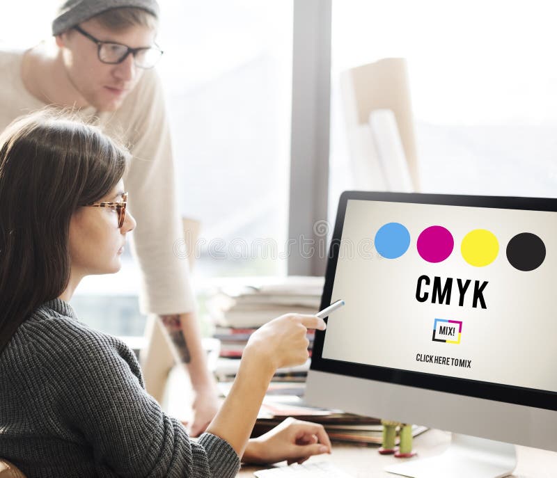 Concept principal jaune magenta cyan de processus de tirage en couleurs de CMYK image libre de droits Concept principal jaune magenta cyan de processus de tirage en couleurs de CMYK image libre de droits