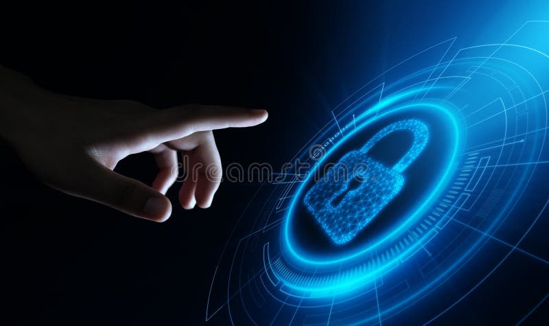 Concept privind protecția datelor în domeniul securității informatice royalty free stock photography