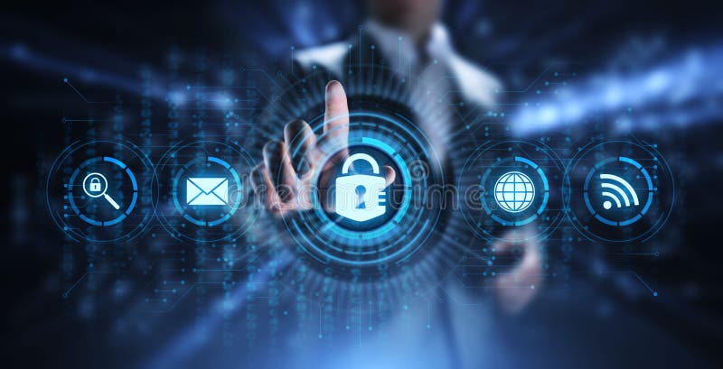 Concept privind protecția datelor în domeniul securității informatice informatice. stock photos