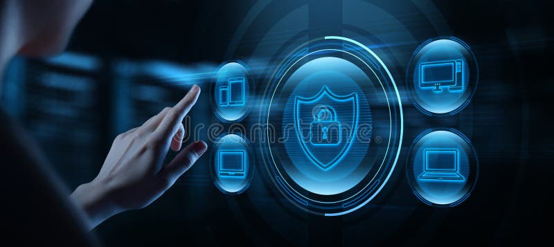 Concept privind protecția datelor în domeniul securității informatice stock images