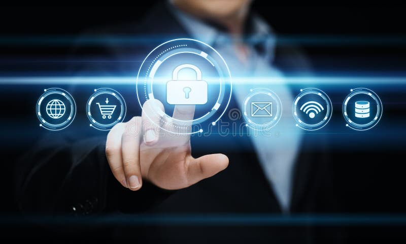 Concept privind protecția datelor în domeniul securității informatice și al protecției datelor stock photos