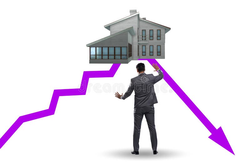 Concept of Real Estate Price Bubble Bursting Stock Image Image of