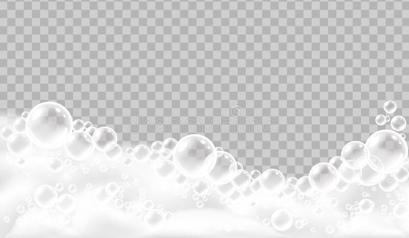 Concept realist de spumă de baie vector illustration