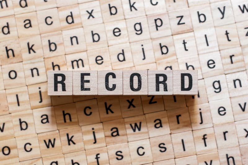 Concept record de mot image stock Concept record de mot image stock