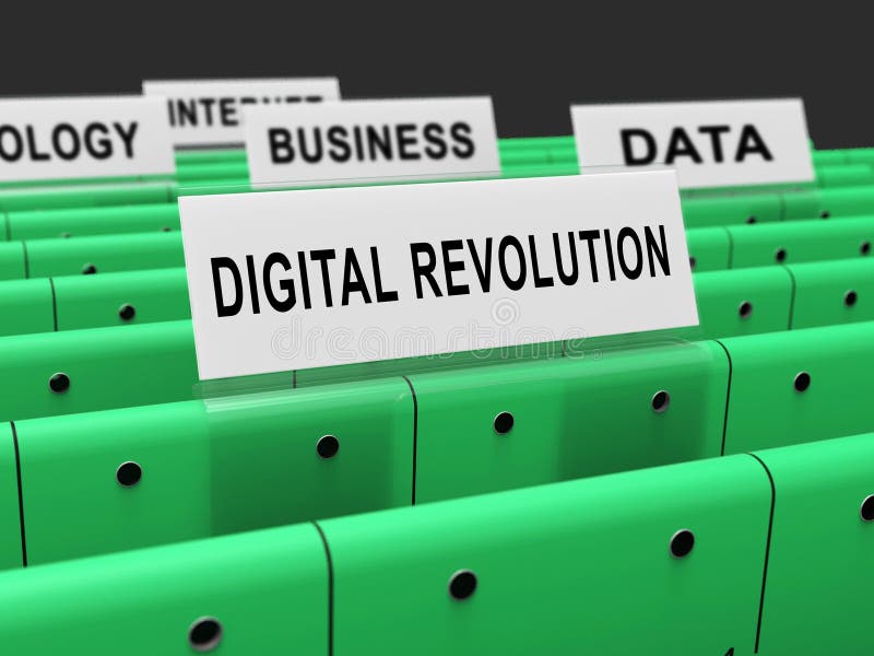 Concept revoluție digitală futurist industrie 3d royalty free illustration