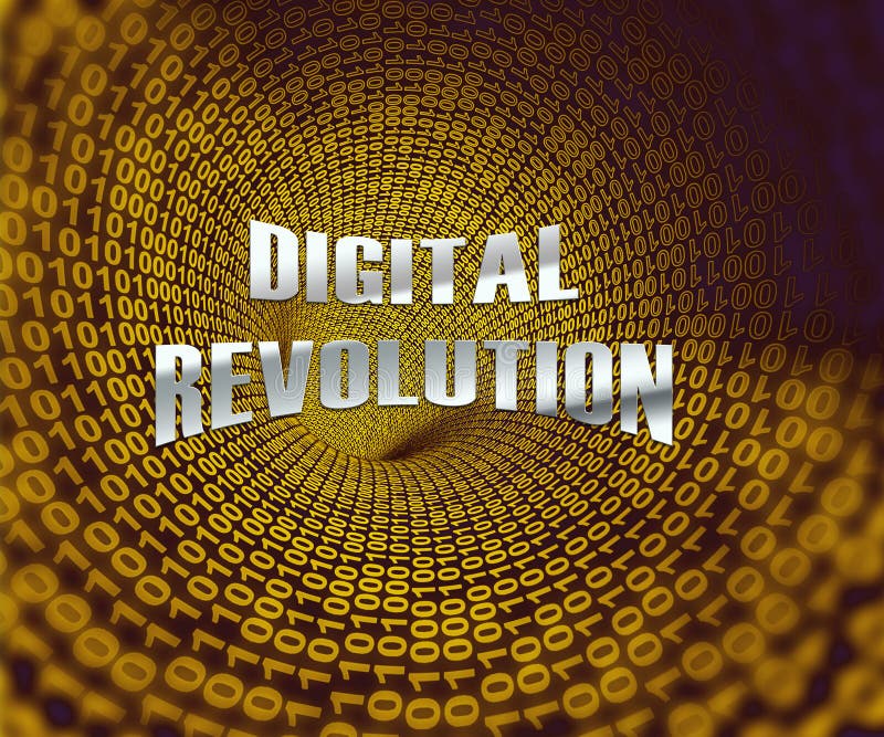 Concept revoluție digitală futurist industrie 3d vector illustration