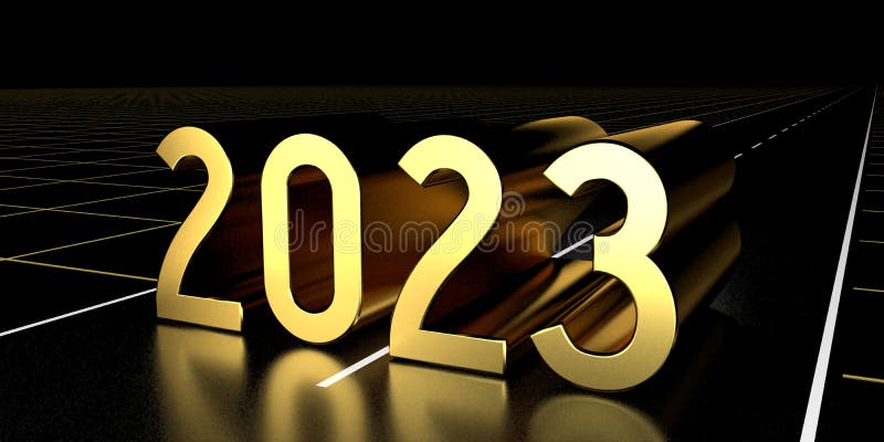 2023 3d rendering. stock illustration. Illustration of merry - 127420355