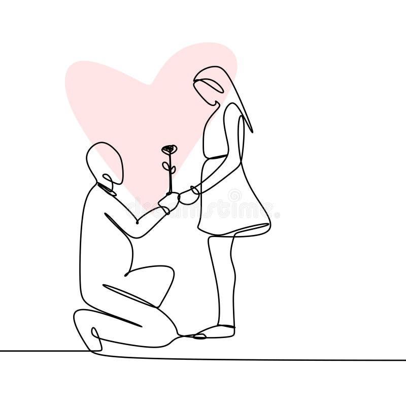 Concept Of Romantic Couple In Love Continuous Line Drawing Vector  Illustration Royalty Free SVG, Cliparts, Vectors, and Stock Illustration.  Image 137233948.