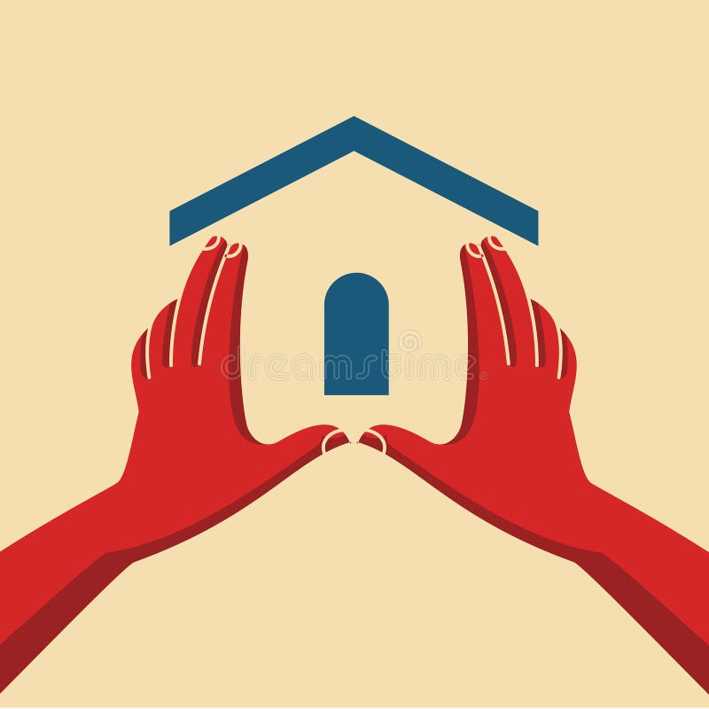 The concept of safe houses stock vector. Illustration of life 43004256