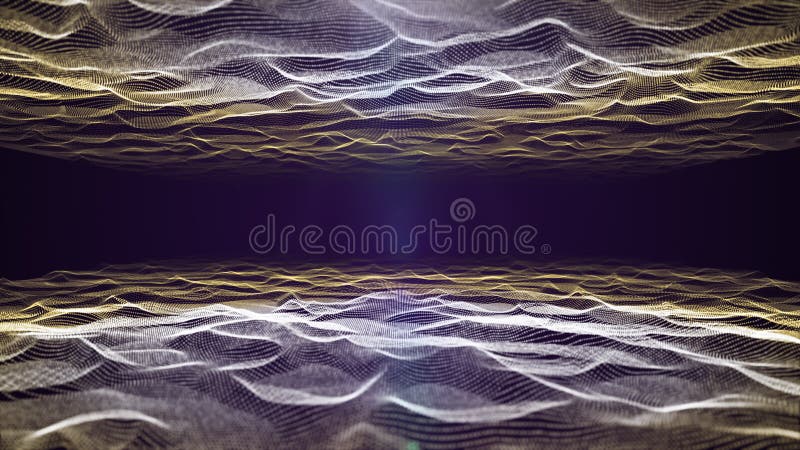 4k animation of reflection abstract space surface. royalty free illustration