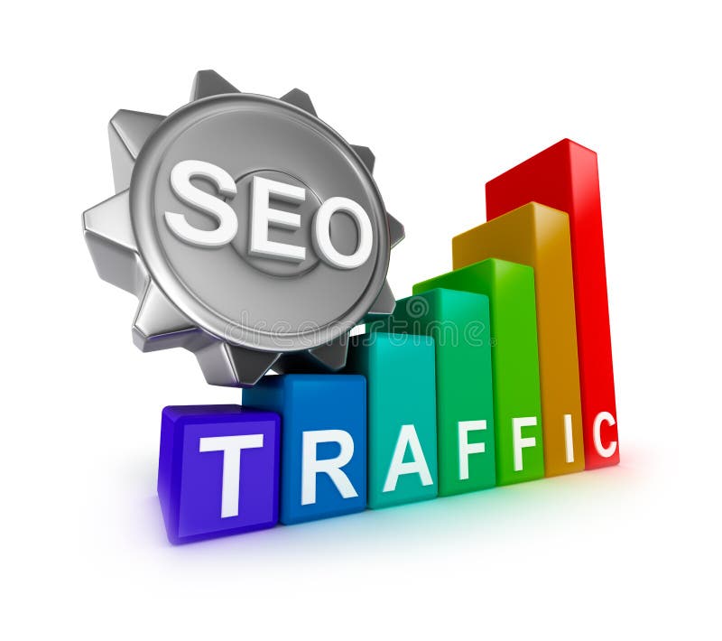 Concept seo cu grafic colorat. vector illustration