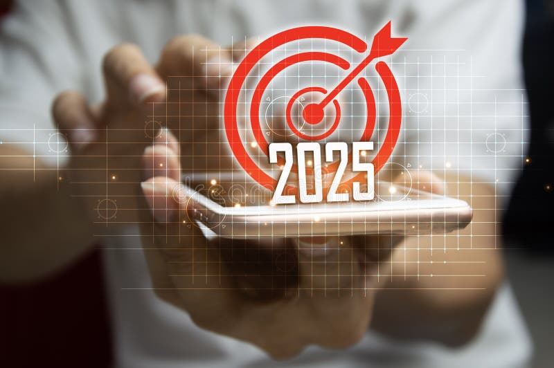 Concept, Setting Important Goals in 2025, Achievements in 2025 stock images