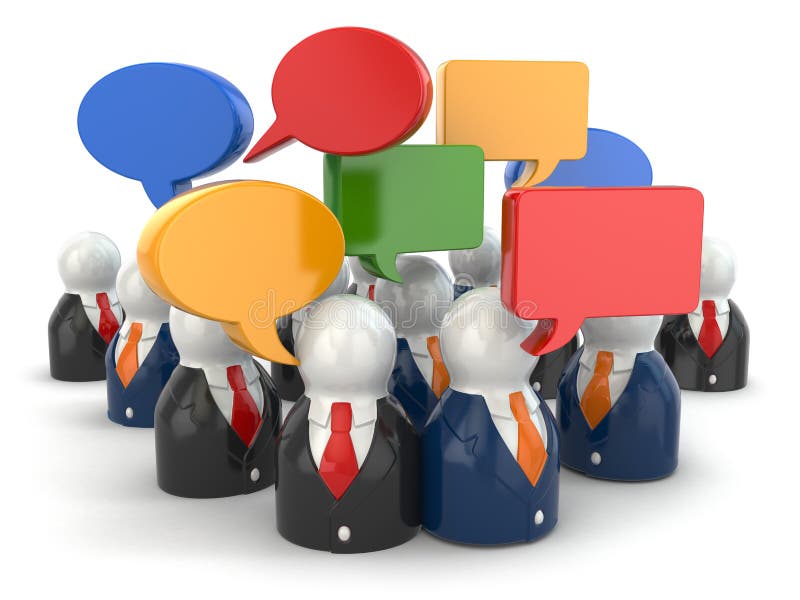 Concept social de media. Bulles de personnes et de parole. illustration de vecteur Concept social de media. Bulles de personnes et de parole. illustration de vecteur