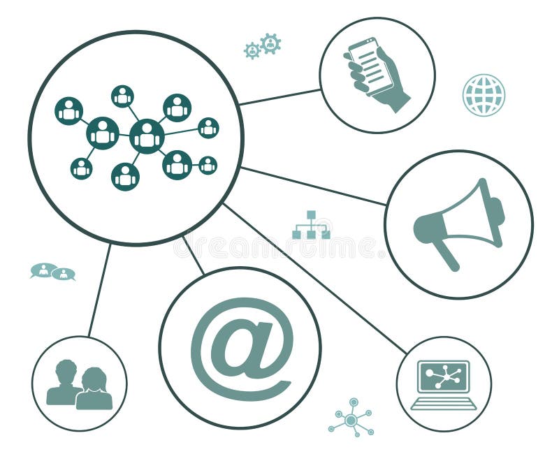 Concept of social network stock illustration. Illustration of business