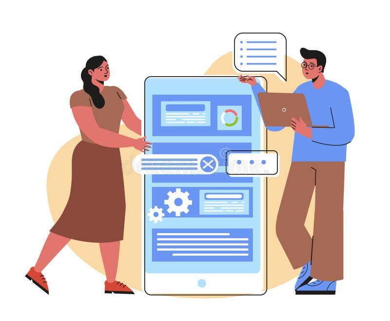 Concept of software development stock vector illustration of 