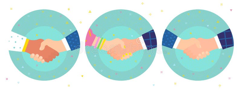 Concept succesovereenkomst, gelukkig vennootschap, begroetende schok, toevallige handenschuddenovereenkomst Schuddende handen royalty-vrije illustratie Concept succesovereenkomst, gelukkig vennootschap, begroetende schok, toevallige handenschuddenovereenkomst Schuddende handen royalty-vrije illustratie