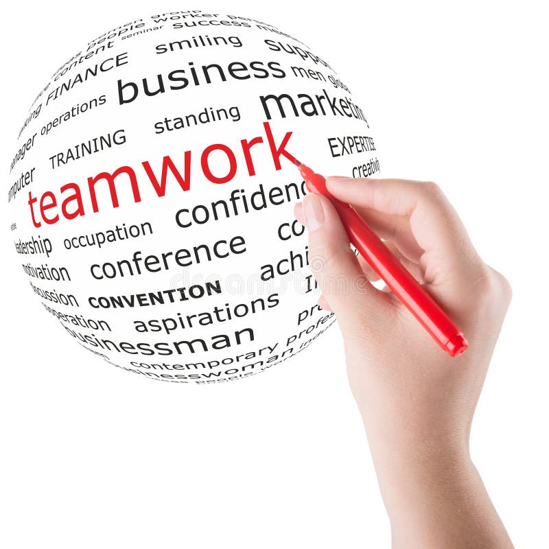 Concept of teamwork stock photos