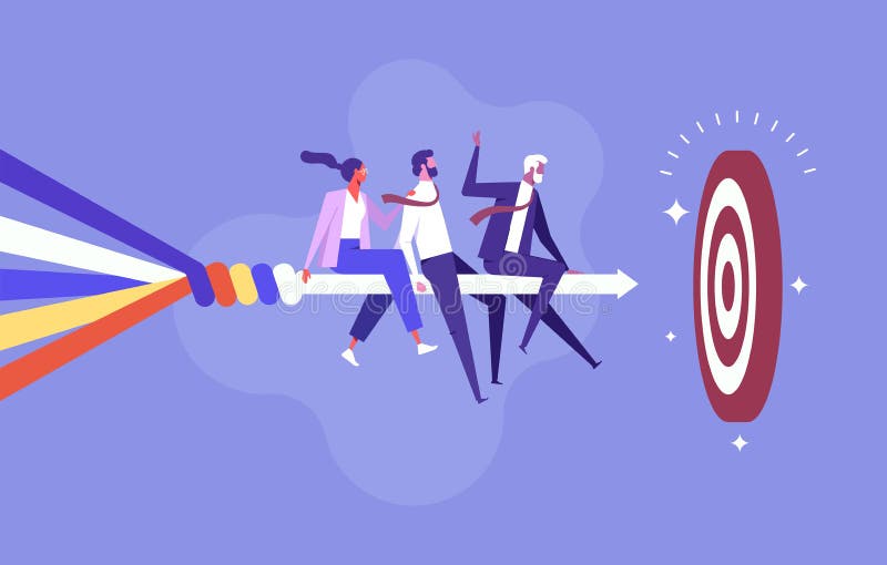 Concept of teamwork, partnership, merger stock illustration