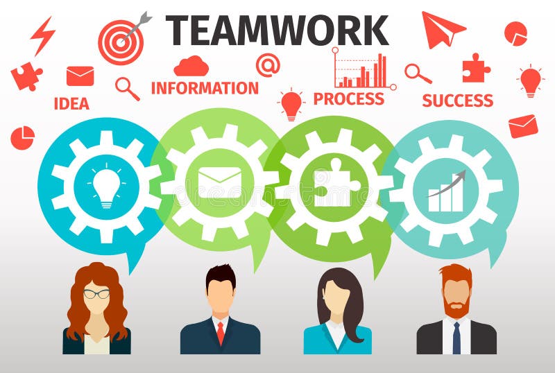 Concept of Teamwork for Web and Infographic. Stock Vector ...