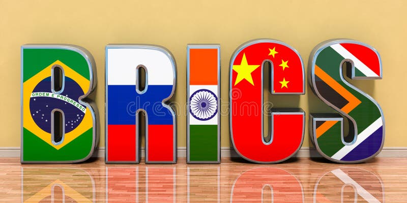 Concept van de brics top in interior 3d rendering vector illustratie