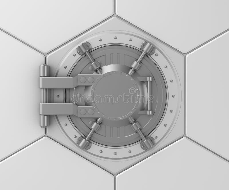 Concept van een bankkluisdeur vector illustratie