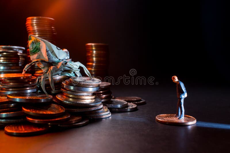 Concept van het zakenlieden het Kwade Geld stock afbeeldingen Concept van het zakenlieden het Kwade Geld stock afbeeldingen